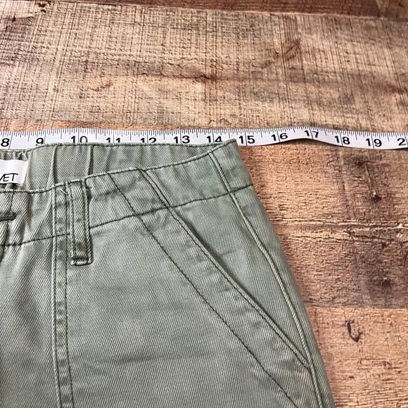 Vervet by Flying Monkey | Women's Green 100% Cotton 90's Slim Joggers Sz 27 - Picture 5 of 6